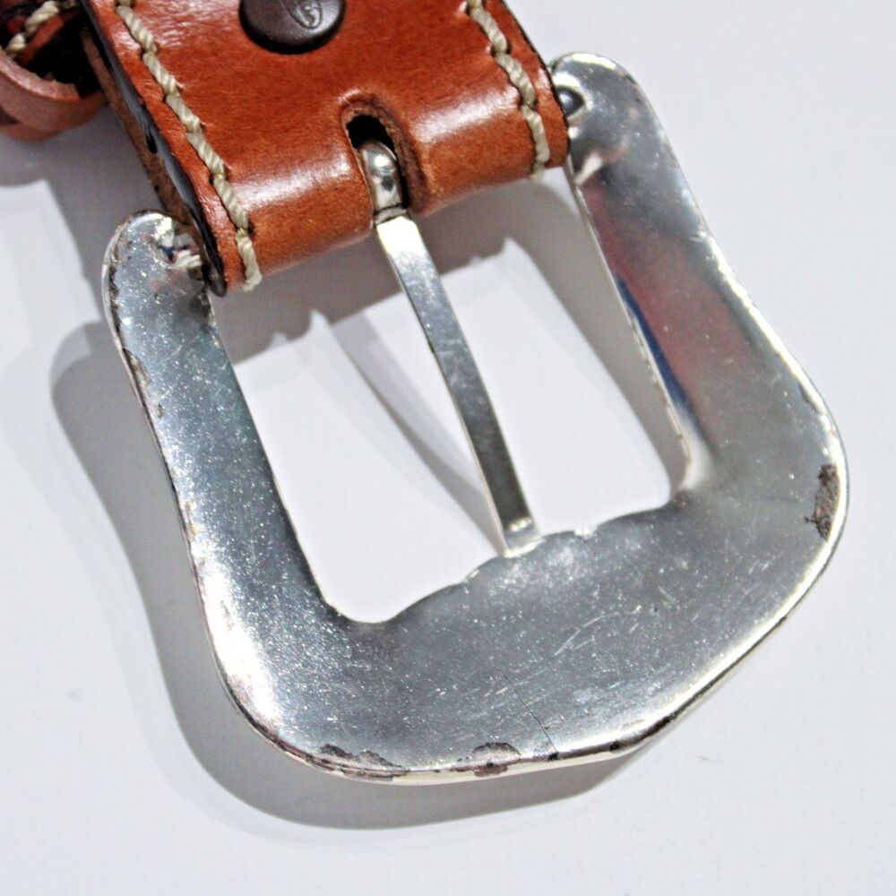 NWT Justin Texas Longhorn Brown Leather Western Belt Men Size 36 (44" x 1.5") - Picture 13 of 14